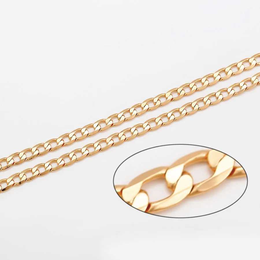 MxGxFam Figaro Tiny NK Chain Necklace For Women Men 14 K Light / 18 K / White Gold Plated Fashion XP JewelryX241123