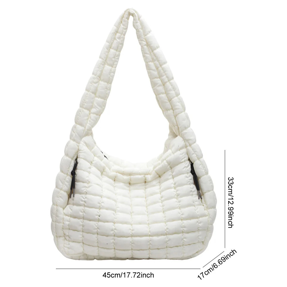Quilted Shoulder Bag Lightweight Soft Puffy Crossbody Bag Padding Puffy Hobo Bag Puff Purse for Women Autumn and Winter 241122