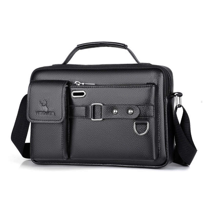 Men Cross body Messenger Handbag Business Briefcases Laptop Retro Office PU Leather Male Top Handle One Shoulder Bag