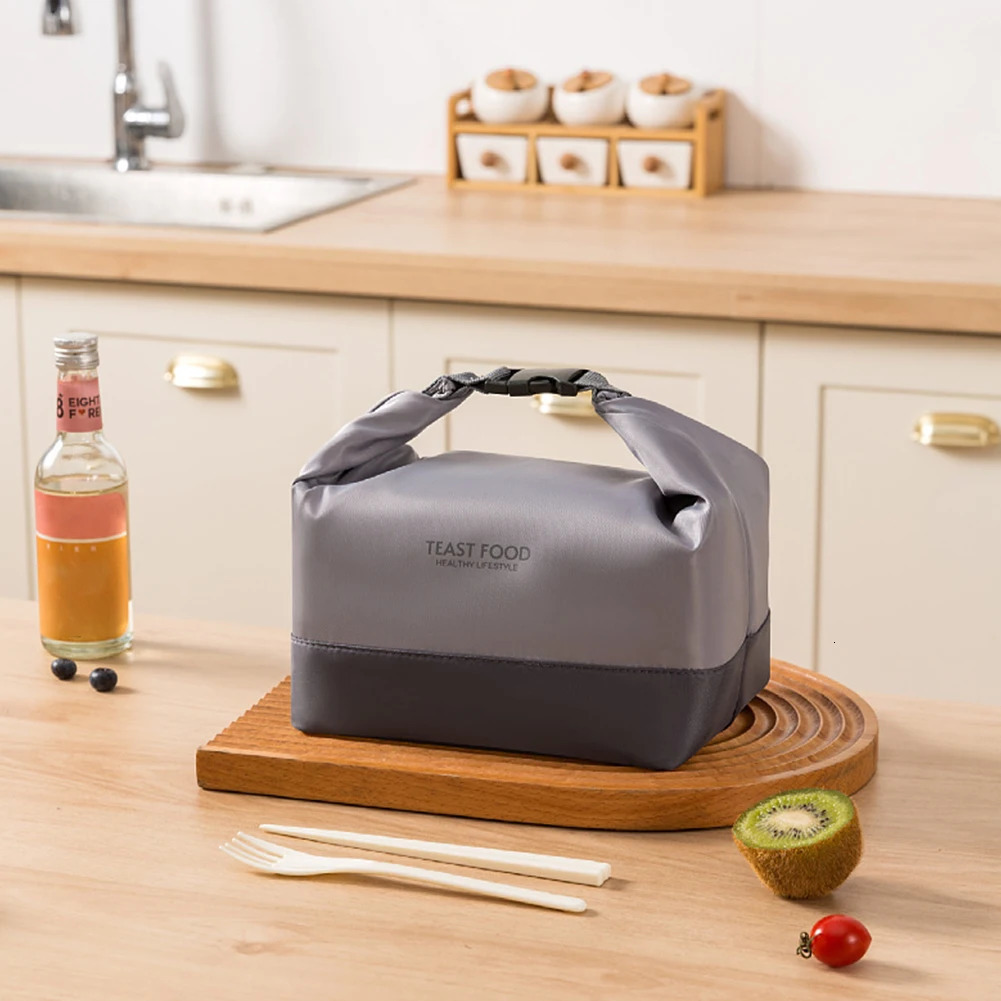 2024 Insulated Lunch Bag with Aluminum Foil Portable Bento Waterproof Tote Bags Large Capacity for Outdoor Travel Work 241122