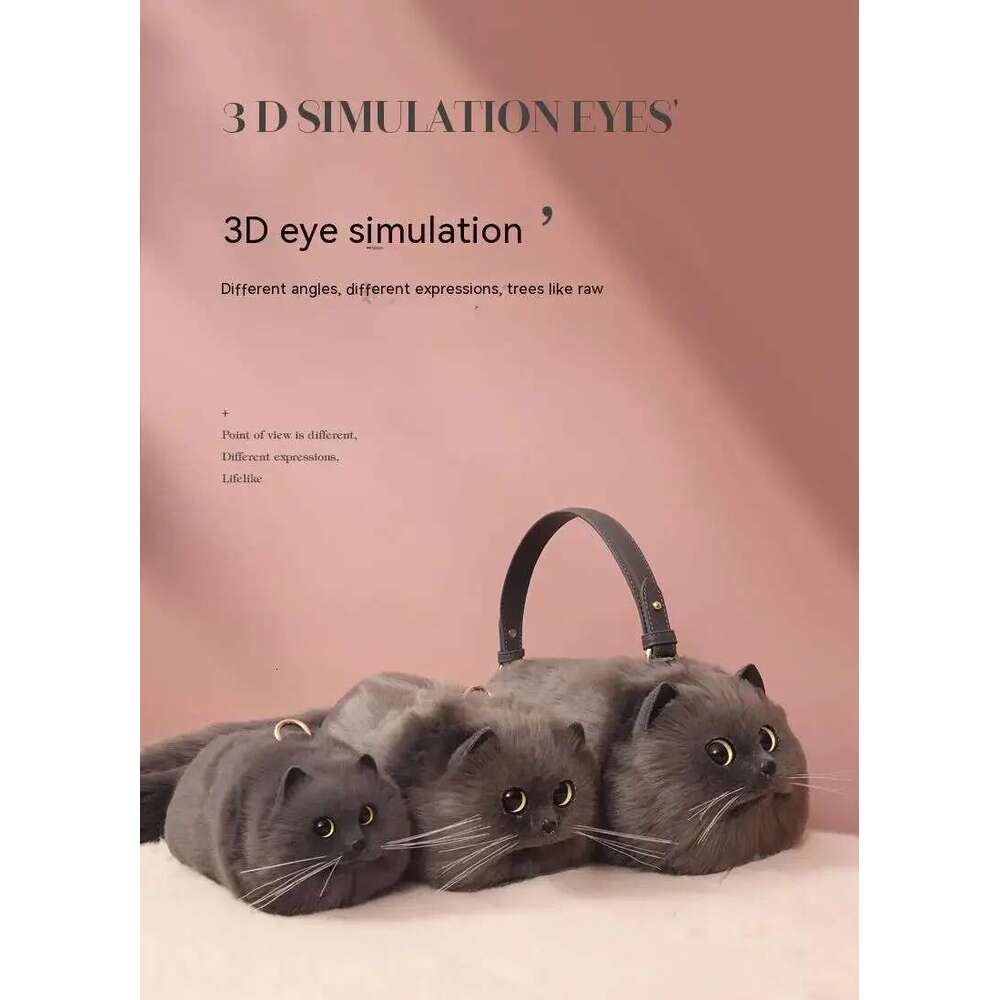 LEMON KOKO Handmade Doll Bag Girl Birthday Gift Go Heart Niche Senior Practical, Bag, A Variety Of Ways To Use, Cute Cat