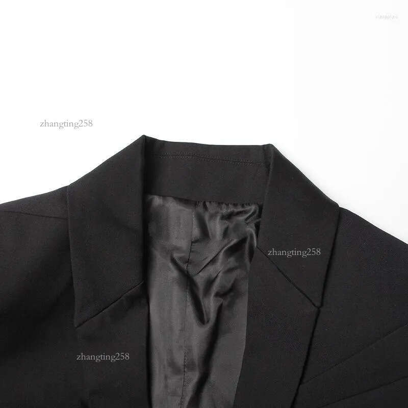 Women's Suits Black Casual Blazer For Women Sexy Mesh See Through Slim Blazers Autumn Winter Fashion Long Sleeve Button Club Party Coats