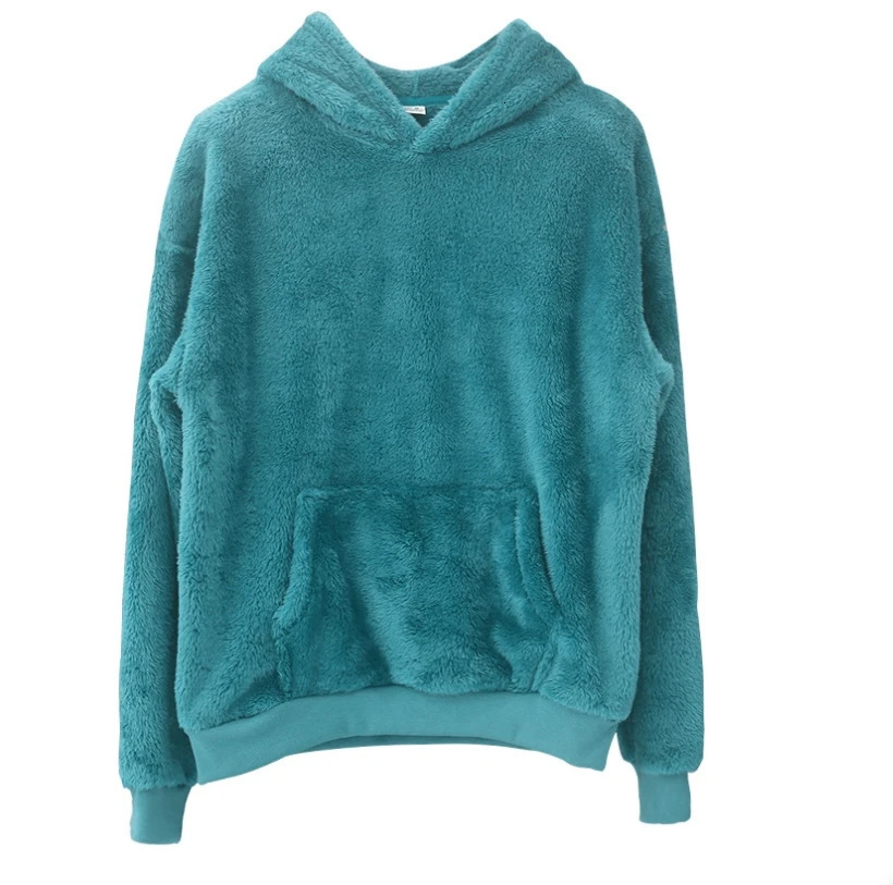 Warm and fluffy hooded sweater winter double-sided velvet home textile hooded sweater mens cashmere winter skydiving zipper casual sweater 241121