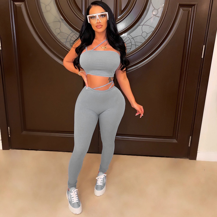 Womens Sexy Two Piece Sports Set Fashion Summer 240423