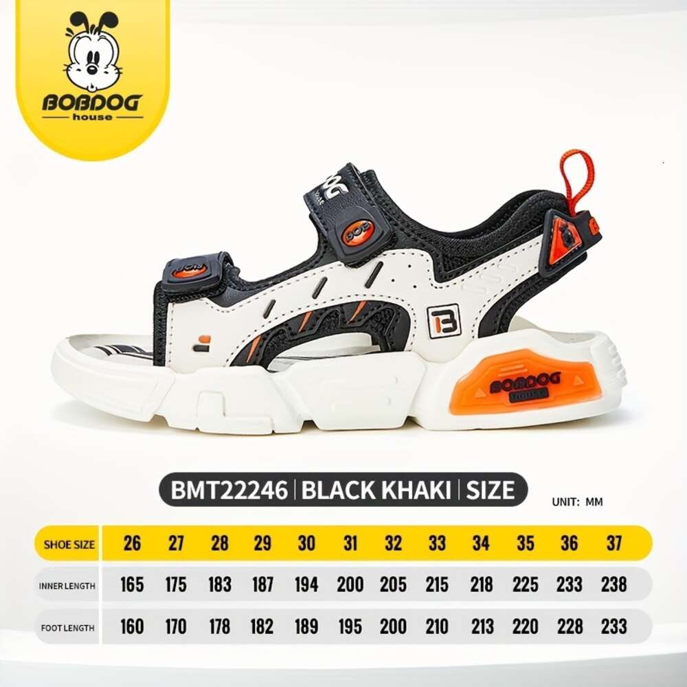 BOBDOG House Unisex Kid's Adorable Solid Colour Open Toe Sandals, Comfy Non Slip Durable Beach Water Shoes for Boy's & Girl's Outdoor A