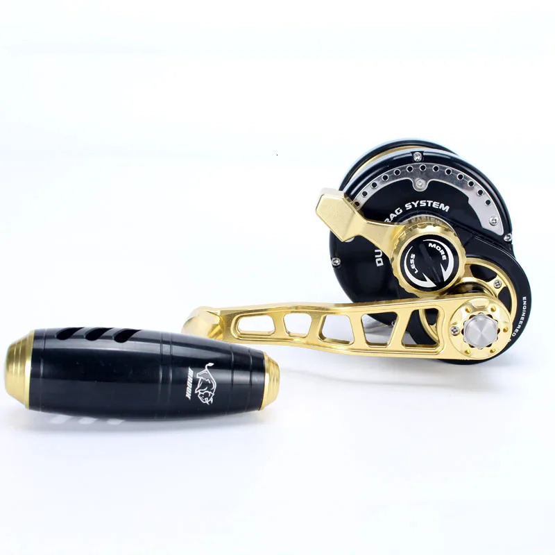 Madox Slow Jigging Reel All Metal Max Drag 35kg 11BB Drum Alarm Full Alloy DeepSea Fishing Trolling 241120