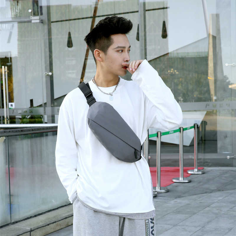 waterproof chest bag waist bag for men and women, personalized casual outdoor sports crossbody bag, fashionable Korean trend men's bag 241123