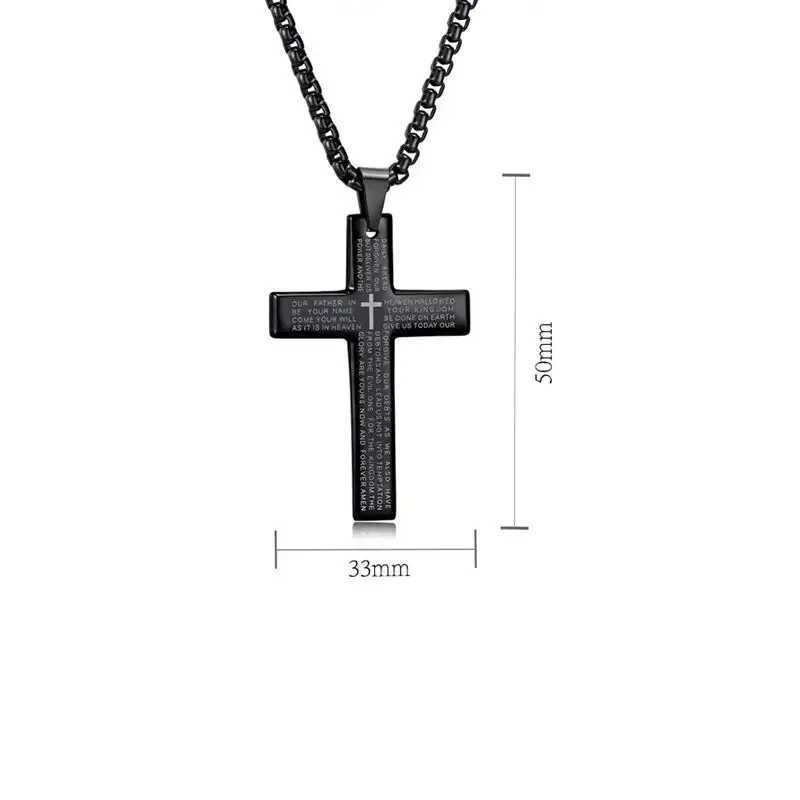 Fashion Cross Chain Pendant Necklace Fashion Men Women Metal Geometry Punk Gothic Party Jewelry Vintage GiftsX241122