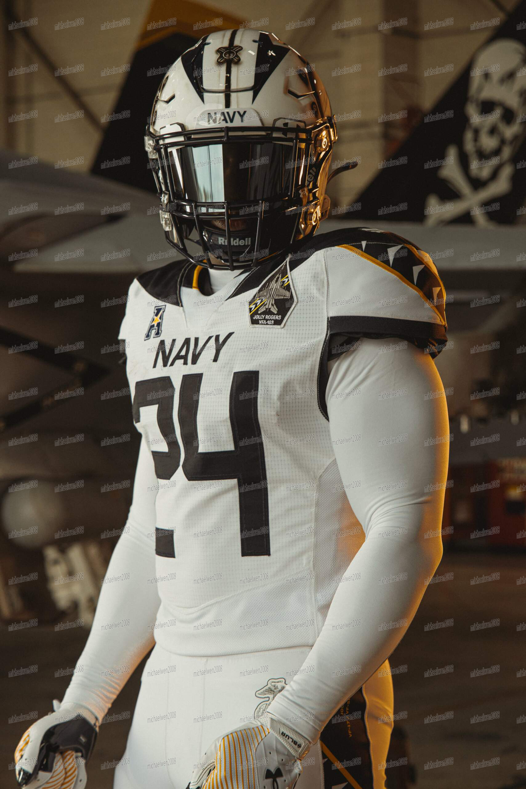 Naval Academy Navy Jolly RogersInspired Football Jersey Custom Any Name Any Number Football Je