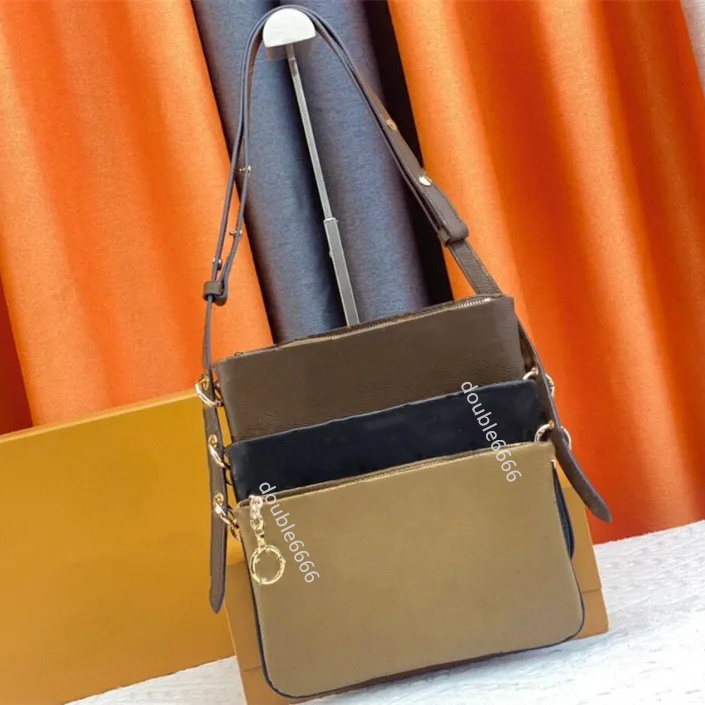 Designer Bag Pochette 3 IN 1 Pouch Flap Handbag Adjusatble Shoulderbag Crossbody Messenger 3-in-1 Handbag Gold Hardware Ring Removable Pouches Wallet Purse M45412