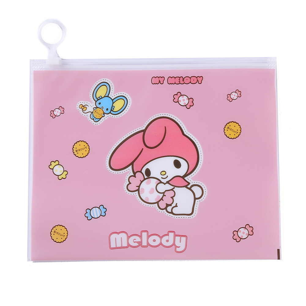 Cartoon Ring Zipper Bag Creative Transparent Matte Pen Bag Cute Student Multi functional Document Jewelry Storage Bag