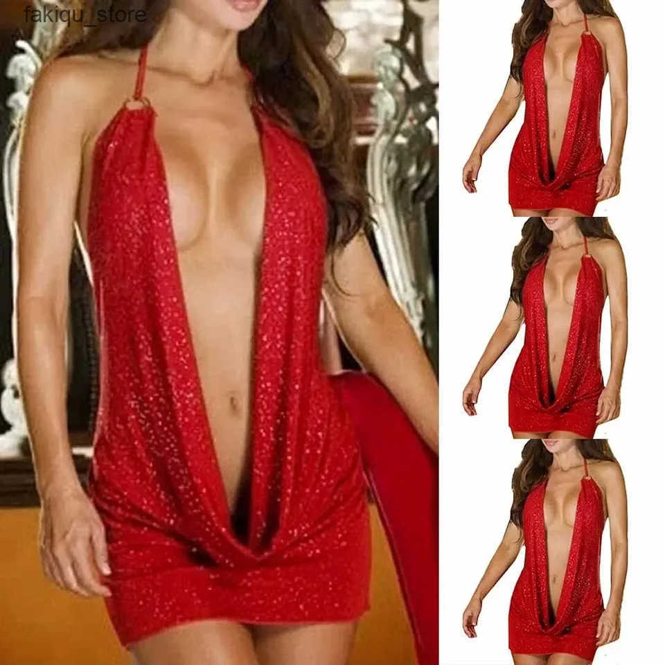 Sexy Skirt Accessories Women Dress Universal Pole Dance Suit Polyester S-2XL Sexy Tight-Fitting Halter Neck Lingerie Low-Cut L240910