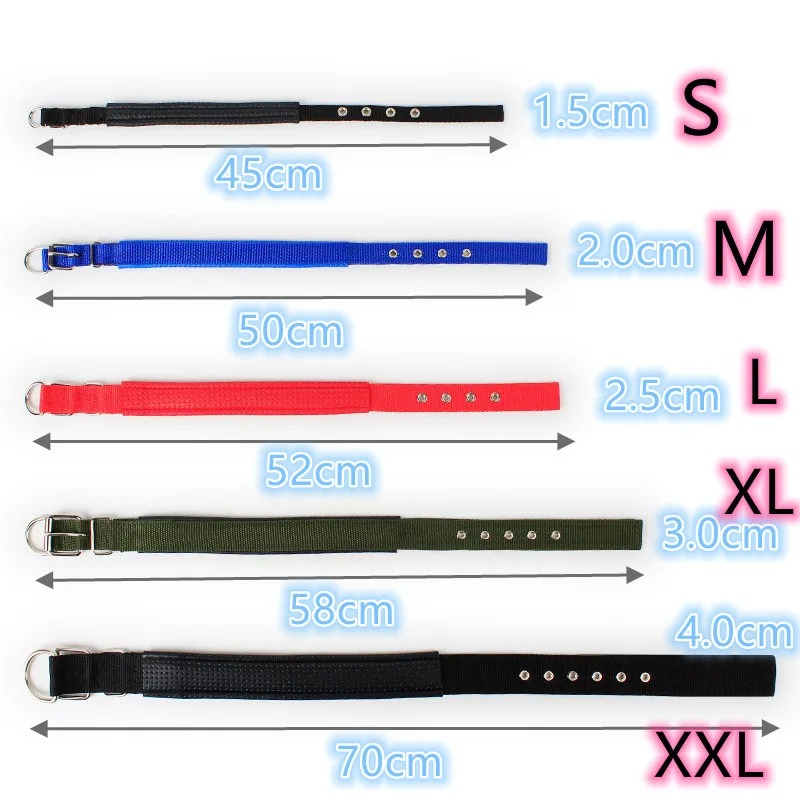 Pet Dog Collar Soft Cotton Adjustable Collar For Dog Cat Accessories Small Large Dog Collars Golden Retriever Dulldog S-XL Size