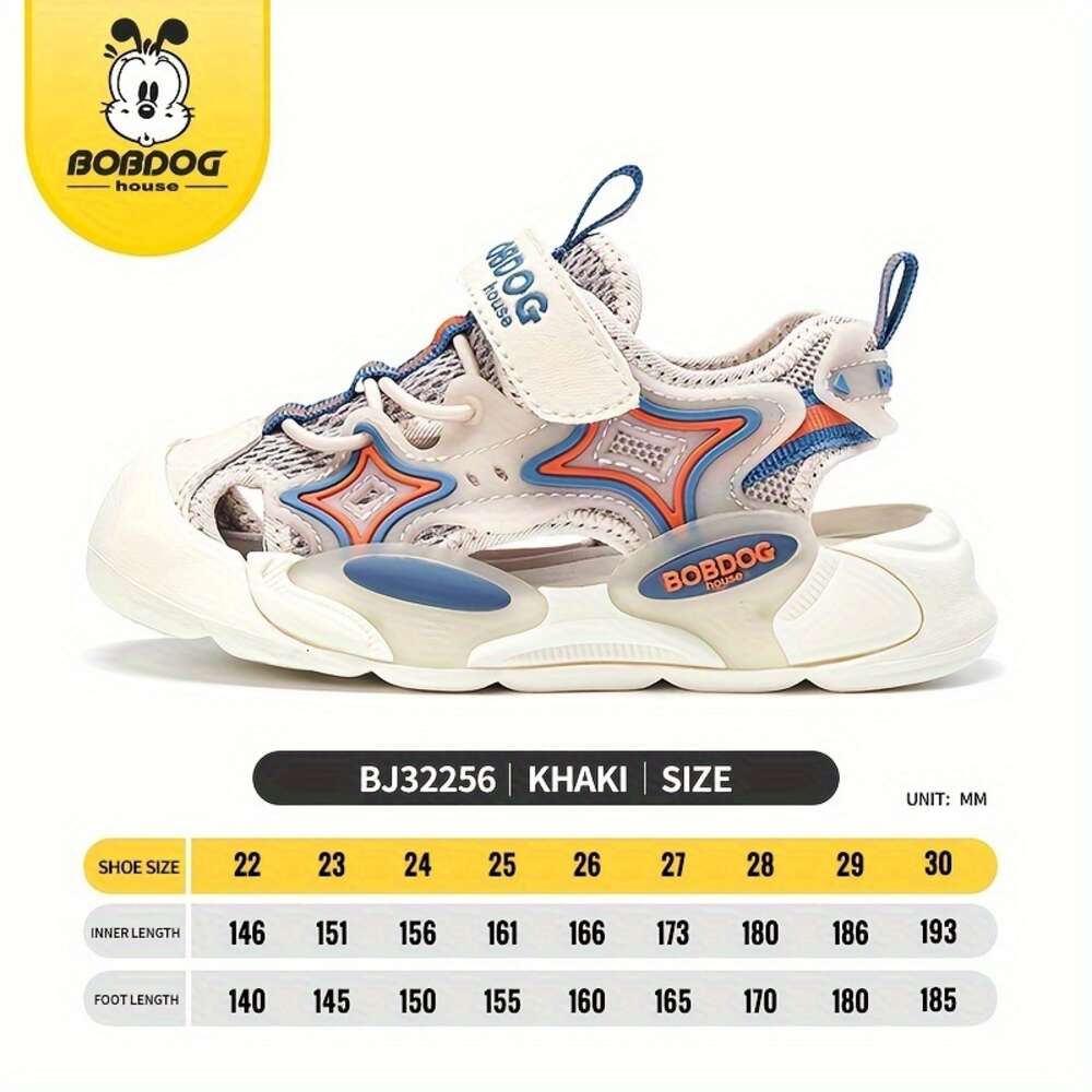 BOBDOG House Unisex Kid's Toddl's Close Toe Breathable Sandals, Comfy Non Slip Durable Soft Sole Beach Wat Shoes for Boy's & Girl'