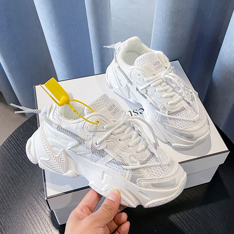 Internet celebrity couple's dad women's trend new small white student casual sports shoes men