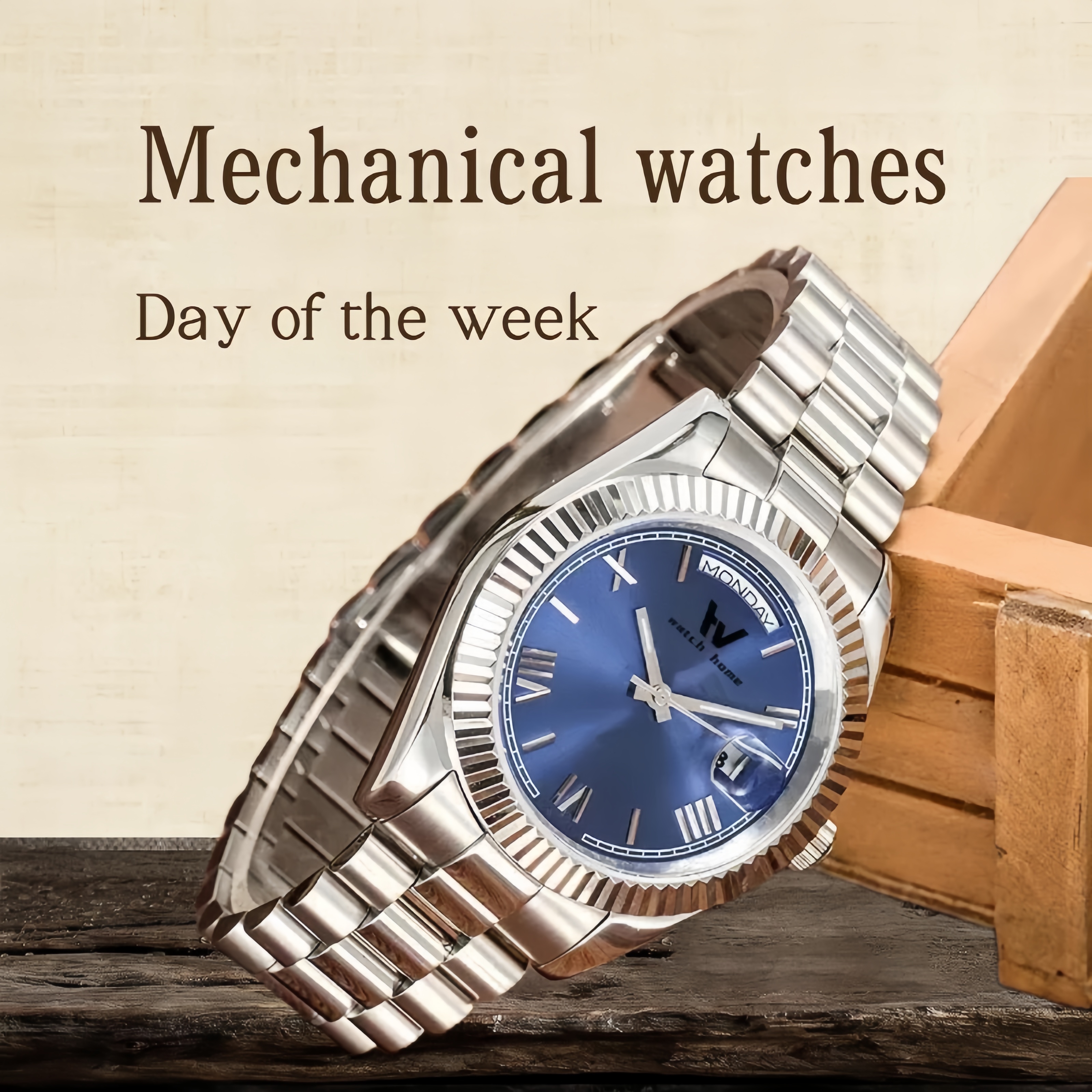 AAA New Men's Automatic Mechanical Watch 41MM 904L All Stainless Steel Day of the week Watch Sapphire Waterproof Watch Montrade
