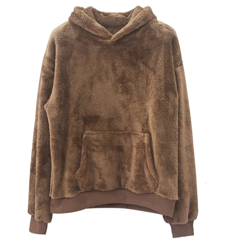 Warm and fluffy hooded sweater winter double-sided velvet home textile hooded sweater mens cashmere winter skydiving zipper casual sweater 241121