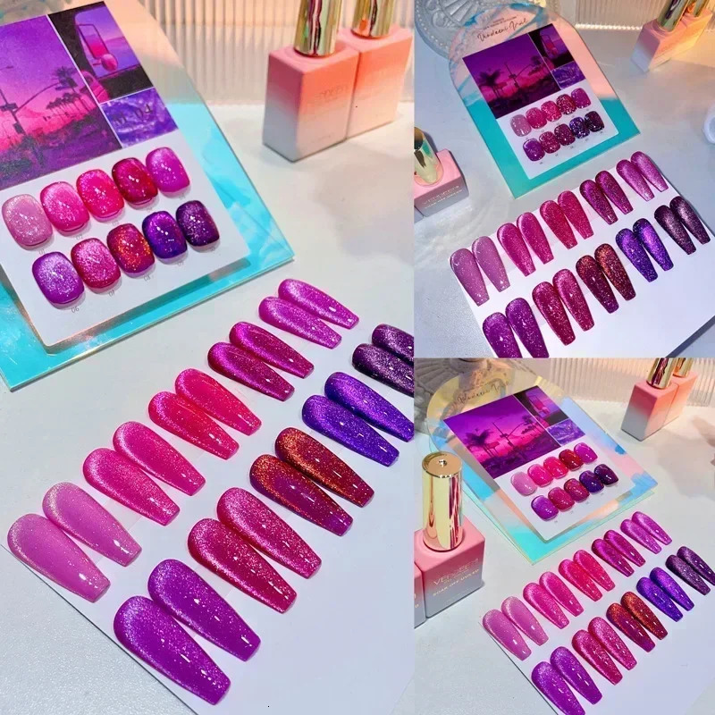 Cat magnetic gel nail polish 9D laser diamond flash Cat Eye gel semi permanent immersion UV LED varnish nail art 241122