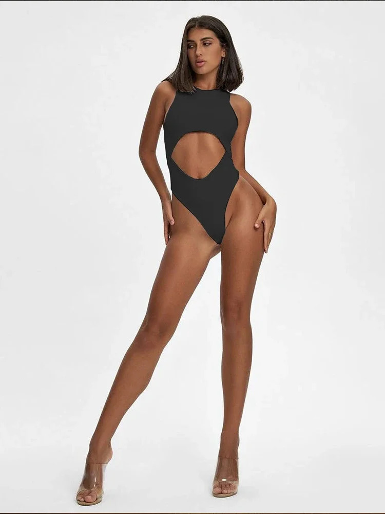 Fashion Bodysuit Hollow Out Y2k Mujer Body Sexy Bodys Backless for Women Slim Libertine Outfit Emo 240423