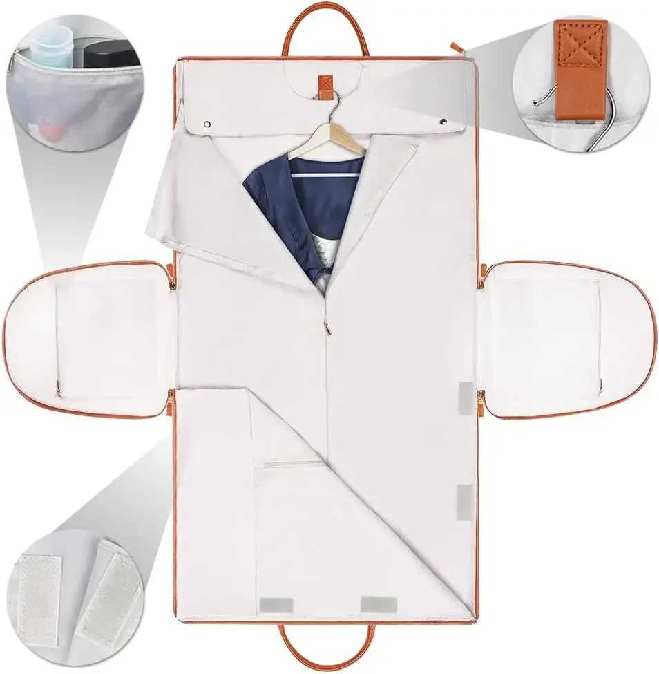 Garment Duffle Bags Travel Carry Hanging Foldable Handbag Large Capacity PU Cvertible Waterproof Totes Outdoor Fitness BagsXJ241122