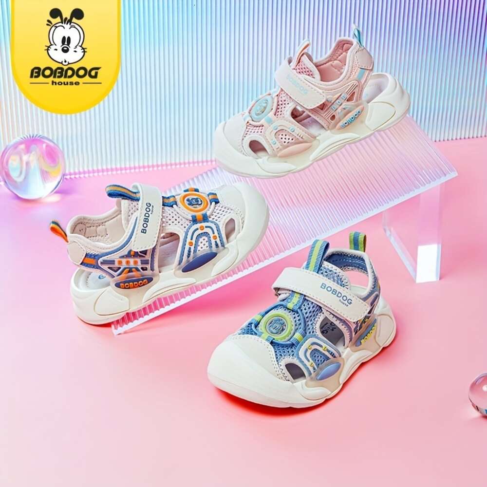 BOBDOG House Unisex Kid's Toddler's Protective Close Toe Breathable Sandals ComfyDurable Soft Sole Beach Water Shoes for Boy's & Girl&#