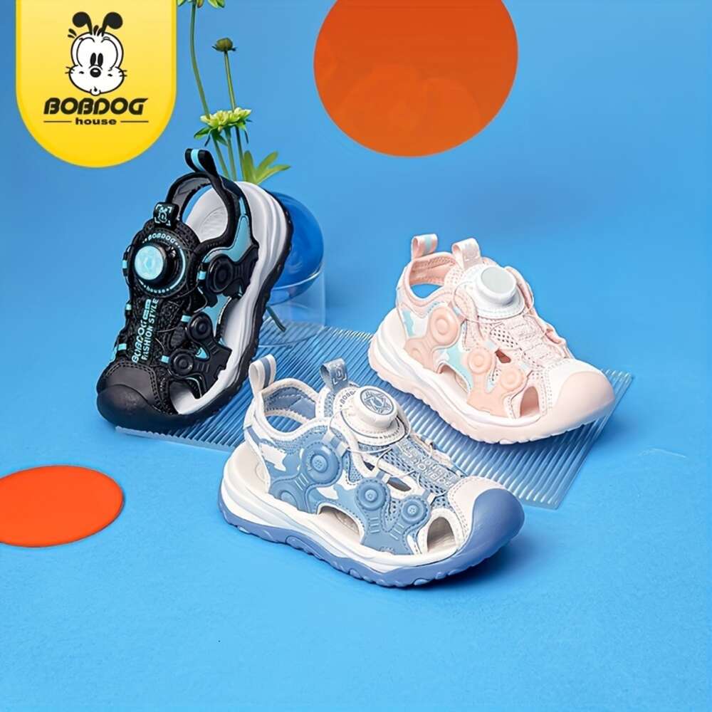 BOBDOG HOUSE Unisex Kid's Toddler's Close Toe Sandals with Rotating Buckle Comfy Durable Breathable Beach Water Shoes for Boy's & Girl&