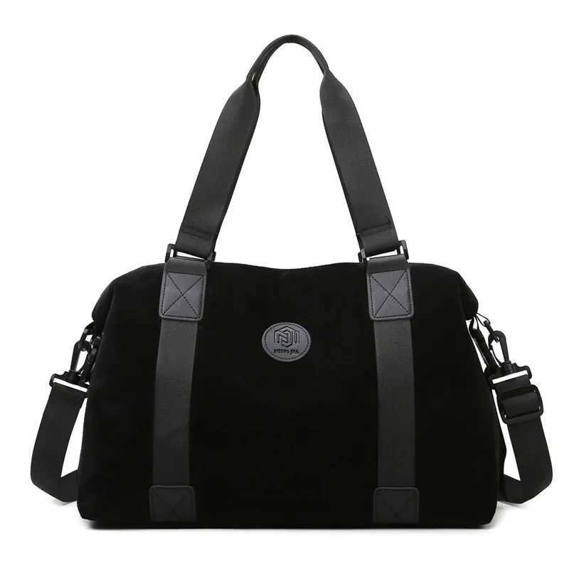 New Suede Travel Handbag Womens Portable Sports and Fitness Bag Mens Large Capacity Fiable Short Distance Travel TotesXJ241122
