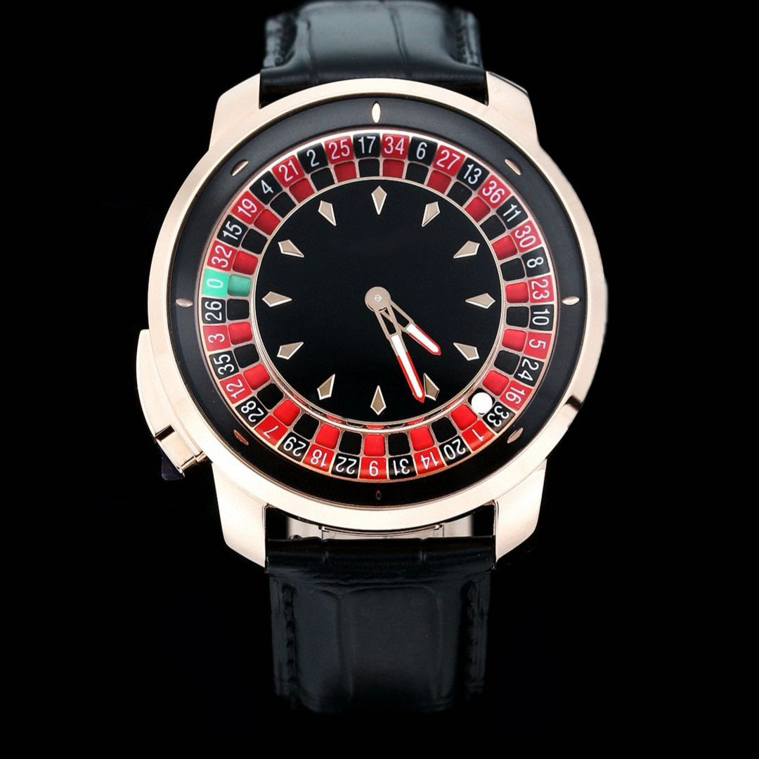 Men's watch Tourbillon quartz watch movement 44mm new diamond dial watch Turntable This is a small art game rotating dial men's luxury watch quartz watch