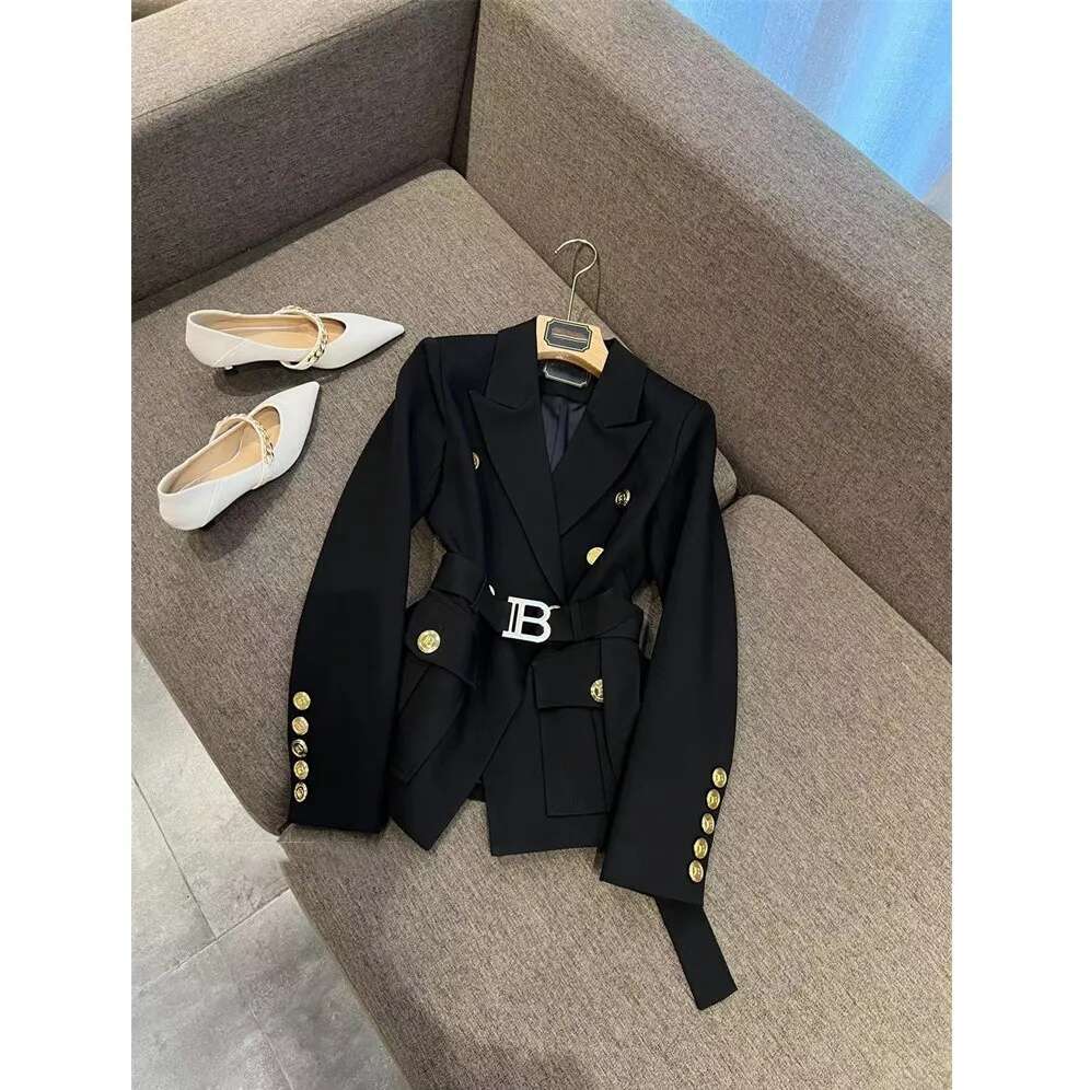 Elegant Autumn Winter Pants Office Lady Fashion Double Breasted Slim Blazers Flare Trousers Two Piece Set Women Outfit 2023
