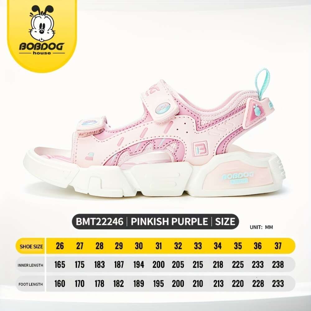 BOBDOG House Unisex Kid's Adorable Solid Colour Open Toe Sandals, Comfy Non Slip Durable Beach Water Shoes for Boy's & Girl's Outdoor A
