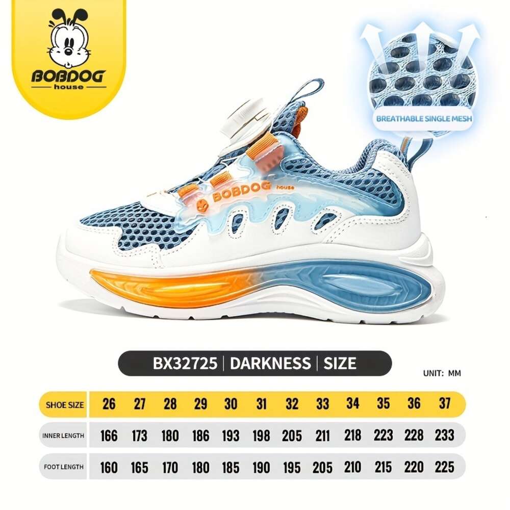 Casual Stylish Low Top Mesh Sneakers with Rotating Button Girls, Breathable Lightweight Running Shoes for Summer BX32725