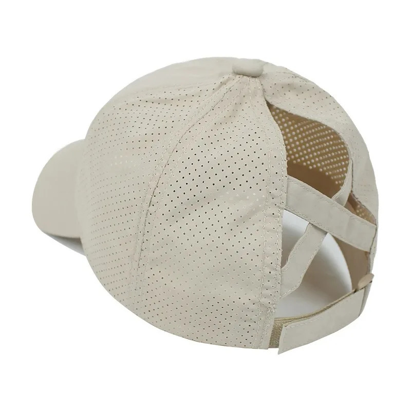 Baseball Caps For Women Hats Breathable Mesh Sun Visor Hats Female Summer European Outdoor Sports Criss Cross Ponytail Hat 241122