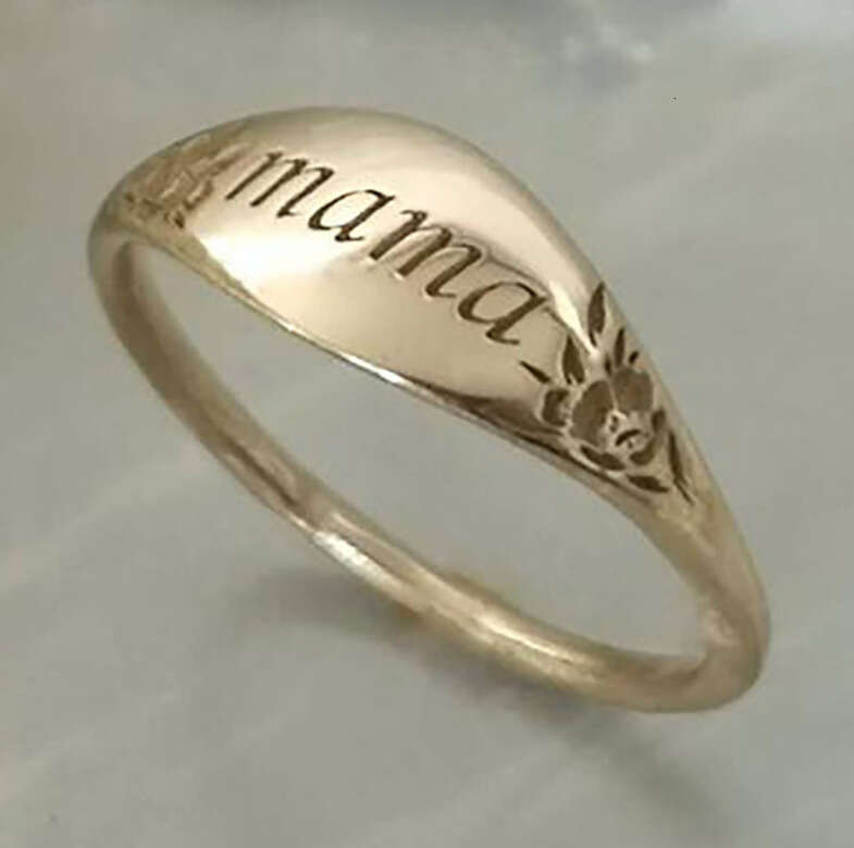 New Simple and Fashionable Mama Engraved Gift Ring for Women