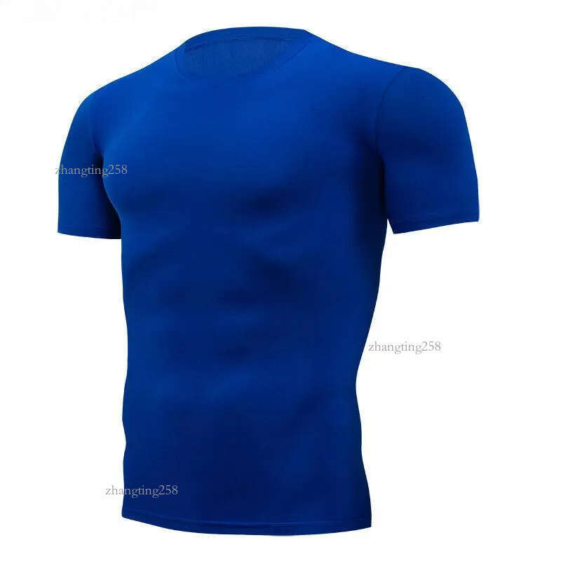 Men's T-Shirts Quick Dry Running Compression T-shirt Breathable Suit Fitness Tight Sportswear Riding Short Sleeve Shirt Workout