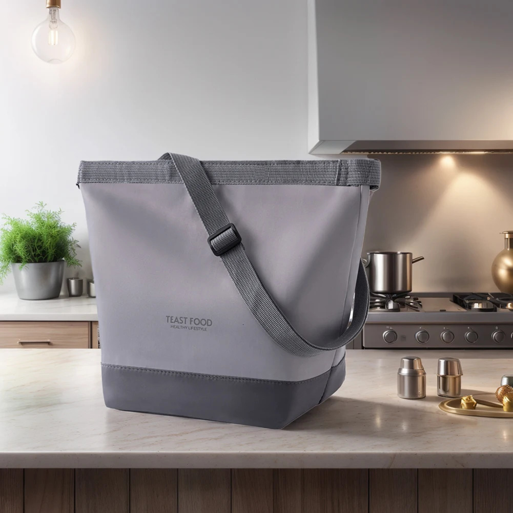 2024 Insulated Lunch Bag with Aluminum Foil Portable Bento Waterproof Tote Bags Large Capacity for Outdoor Travel Work 241122