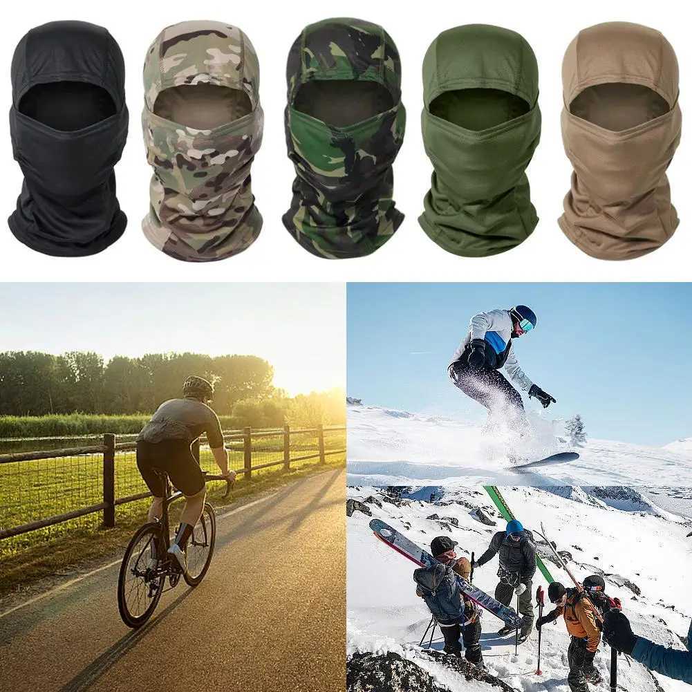 Balaclava Full Face Mask Cover Cycling Airsoft Hunting Hat Camouflage Balaclava Scarf Summer Sun Protection Cycling CapW250512