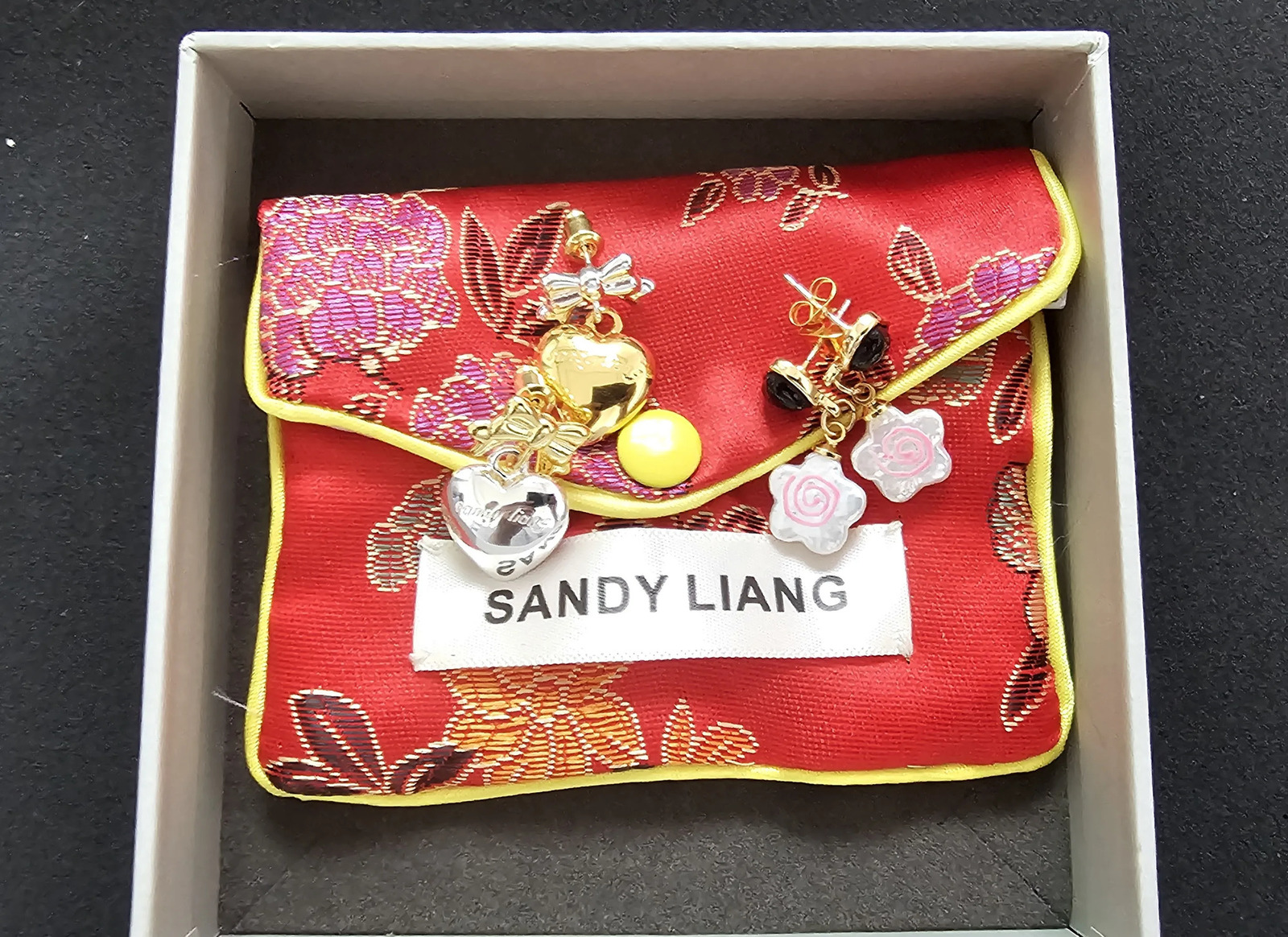 Sandy Liang-Mixed Metals Ballerina Earrings 241122