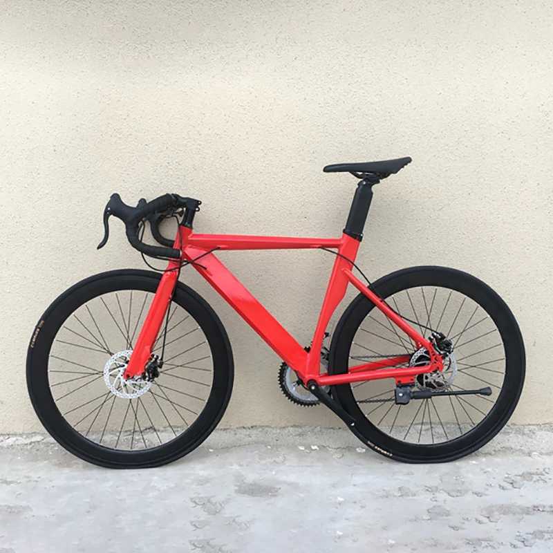 Bikes 700C Road Bike Aluminum Alloy Frame Bicycle Speeds Double Disc Brake City Commuter 40mm Rim Height Racing 48cm 52cm