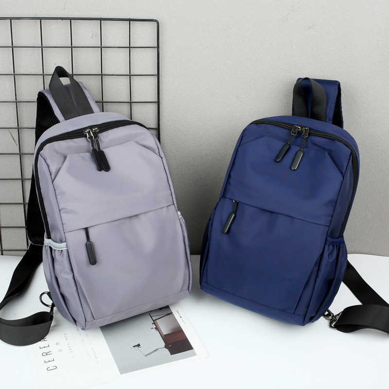 men's chest bag fashion trend single shoulder diagonal bag large capacity chest bag small backpack men and women 241123