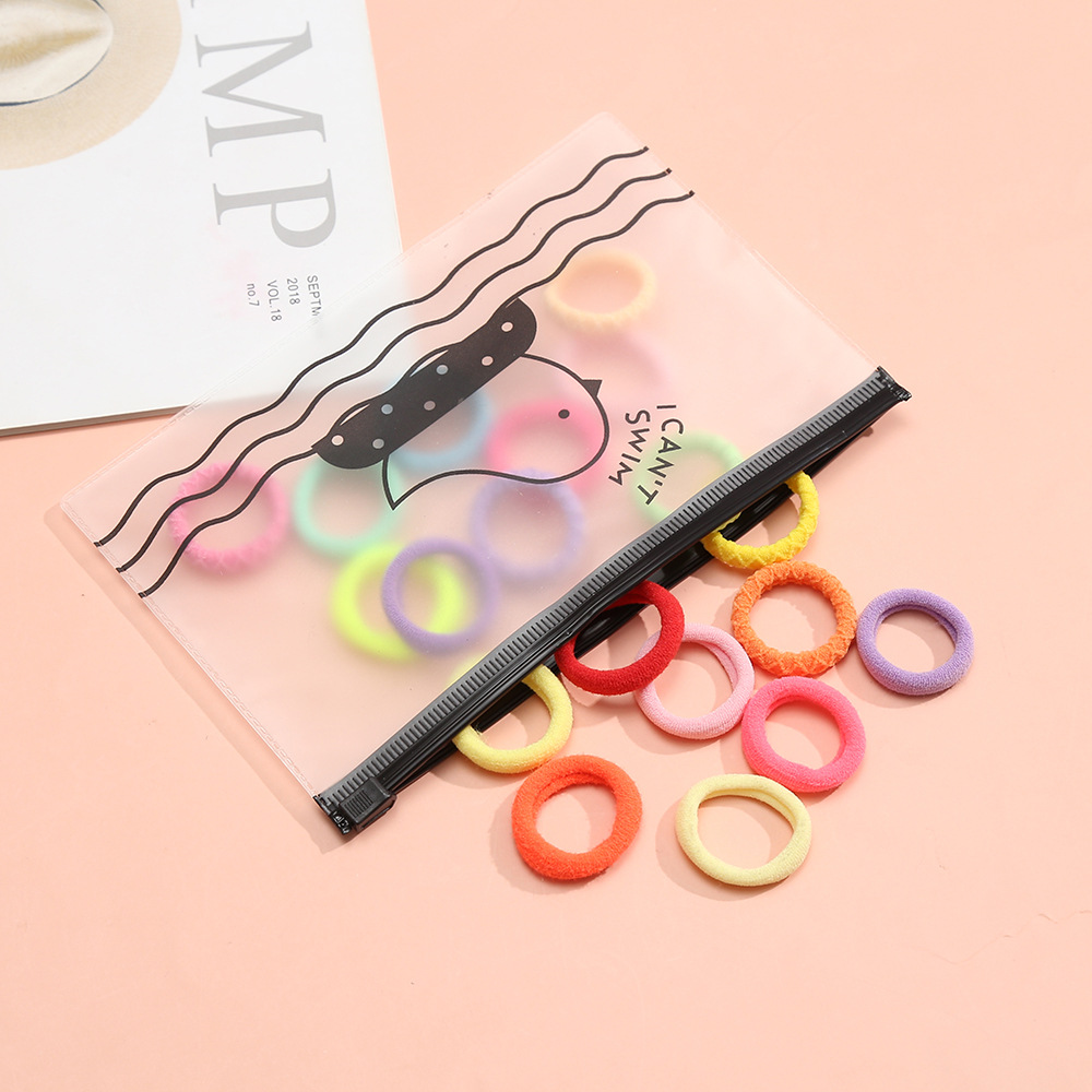 Creative cartoon chicken semi transparent ring bag travel portable storage bag rubber band underwear zipper packaging bag