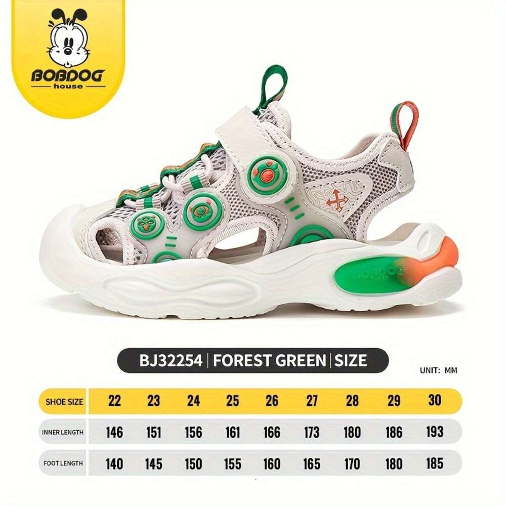 BOBDOG House Unisex Kid's Toddler's Close Toe Breathable Sandals, Comfy Non Slip Durable Soft Sole Beach Water Shoes for Boy's & Girl&#