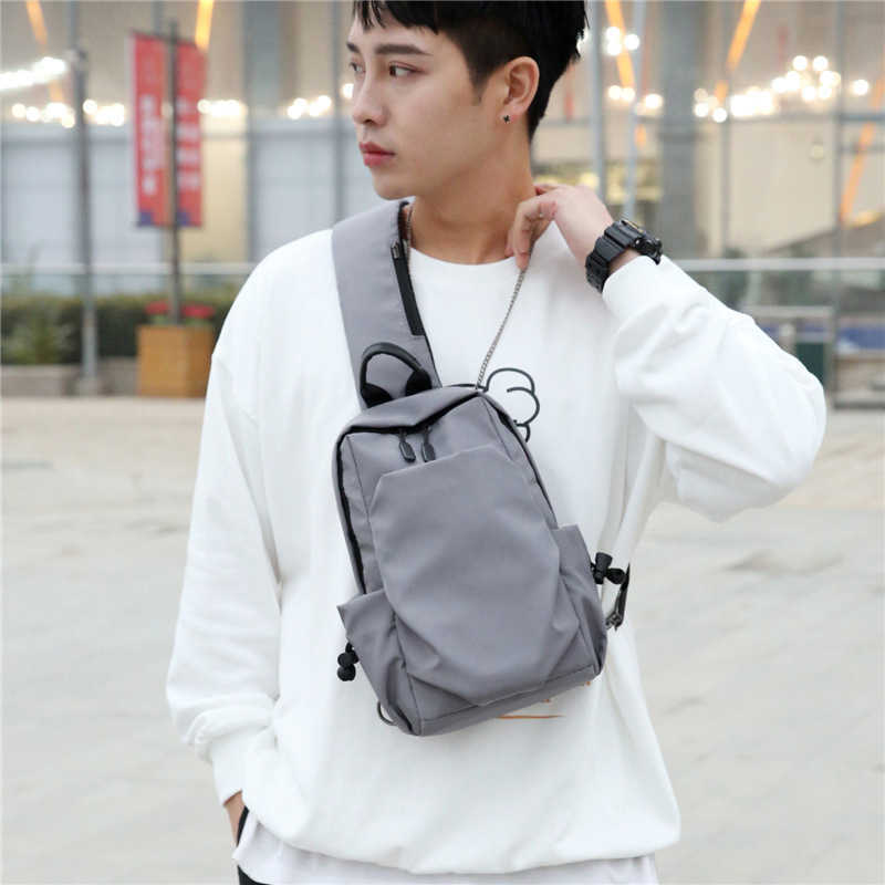 Men's Bag Messenger Bag tide brand men's leisure chest bag simple trend small bag women's single shoulder bag 241123