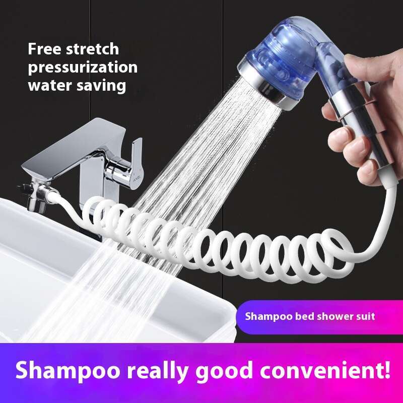 Faucet extension set external washbasin hair washing single cut vae water divider showerhead