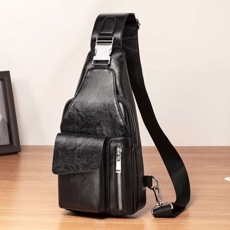 Men Cross body Sg Backpack Shoulder Messenger Bag Travel Fashion Trend Casual Retro PU Leather Male Crossbody Side Chest Bags