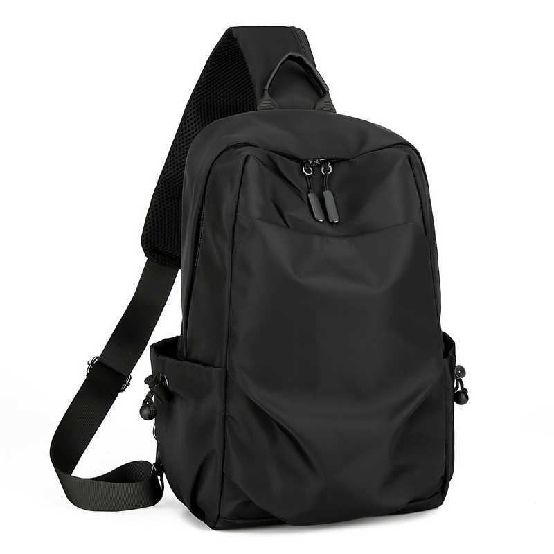 Can hold 14 inch laptop shoulder bag, new large capacity shoulder crossbody bag, waterproof fabric chest bag for men 241123