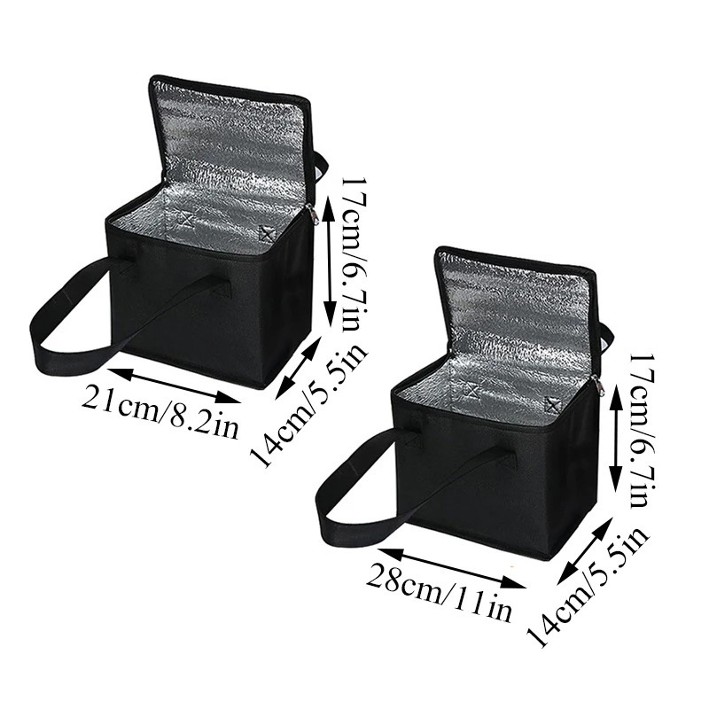 Portable Lunch Cooler Bag Folding Insulation Picnic Ice Pack Food Thermal Outdoor Tin Foil Bags Drink 241122