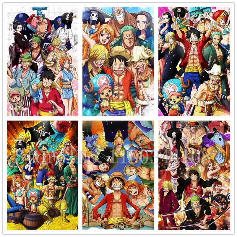 300/500/1000 pieces of Japanese anime puzzle one pirate wooden puzzle adult decompression assembly game toy X241122