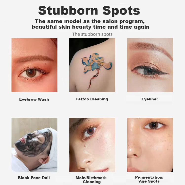 New Model Portable Picosecond Laser Tattoo Removal High Frequency Nd Yag Laser Anti-pigmentation Skin Whiten Black Face Doll Machine Pico for Eyebrow 