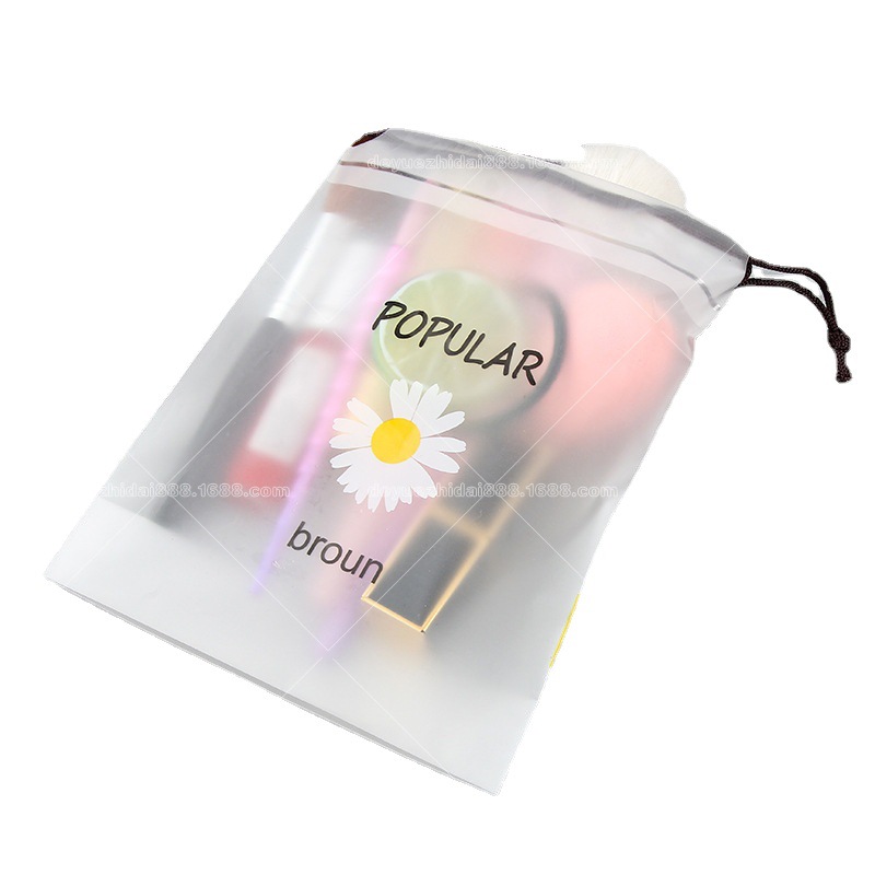 EVA drawstring bag daisy drawstring bag bundle bag accessory packaging, small bag frosted stationery bag directly supplied by the manufacturer