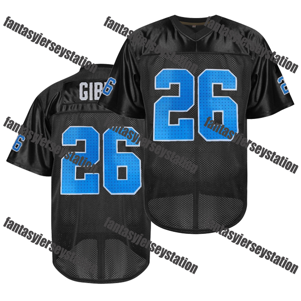 #14 St. Brown 26 Gibbs Jack Goff Embroidery 5 Montgomery Polyester Embroidered Football Jersey, Sports Fan V-Neck Shirt, Breathable Athletic Training 